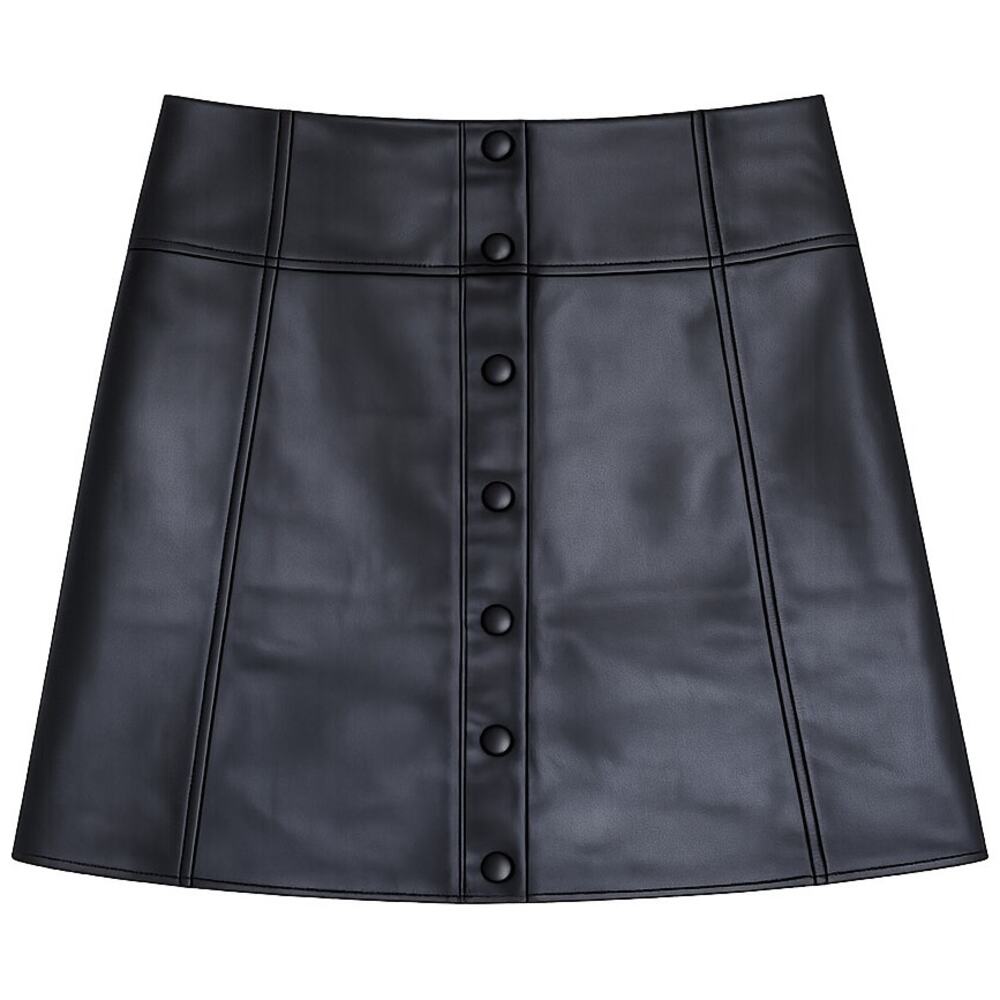 Wilfred Free Faux Leather A-Line Mini Skirt Size 4